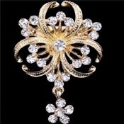 Crystal Flower  Lapel Pin images