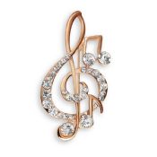 Crystal Music Note Lapel Pin images