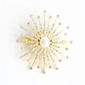 Rhinestone Flower Lapel Pin images