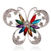 Rhinstone Butterfly Metal Lapel Pin images