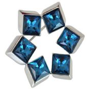 Shiny Blue Diamond Lapel Pin images