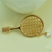 Tennis forme collier broche images