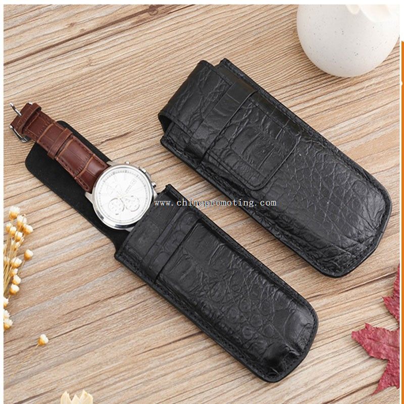 leather travel watch case