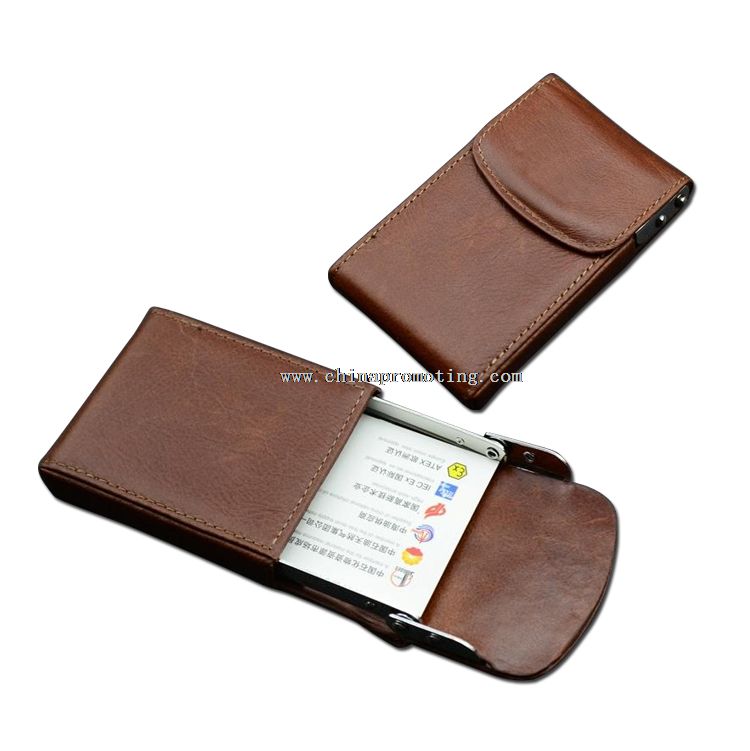 metal aluminum push card holder