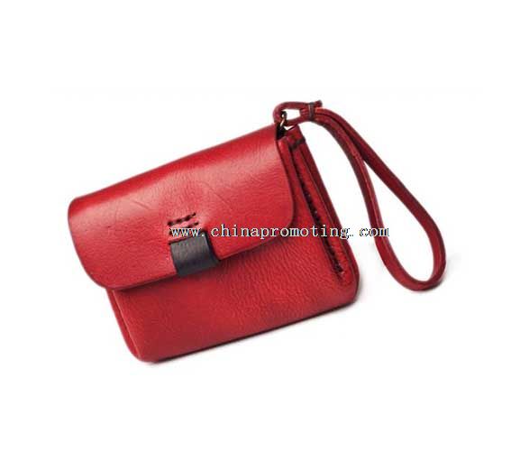 Mini leather handbag coin purse