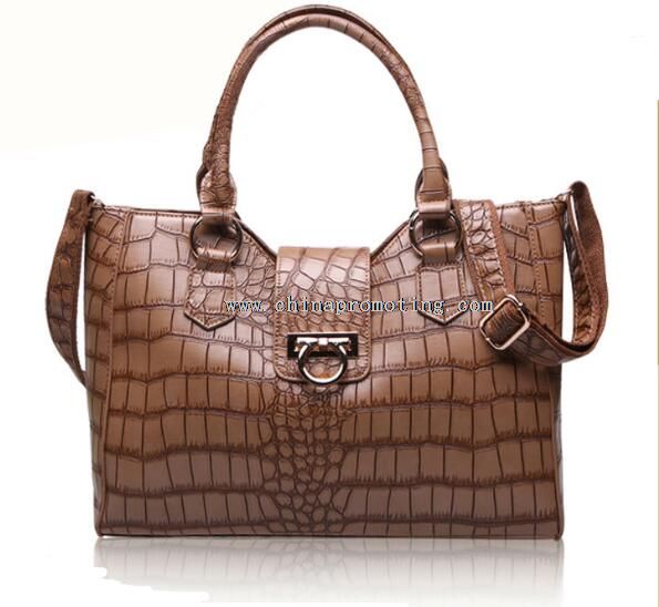 Crocodile leather bag