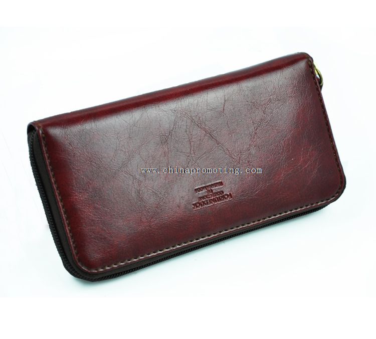 zipper ladies leather wallets