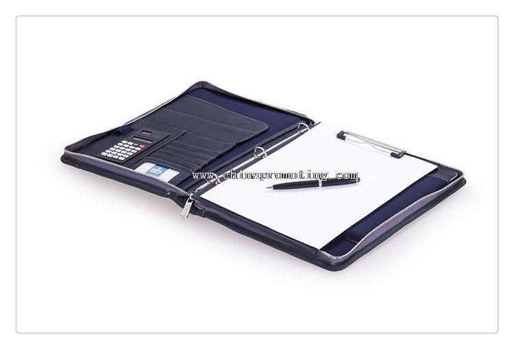 Briefcase Business Zippered Leather Portfolio