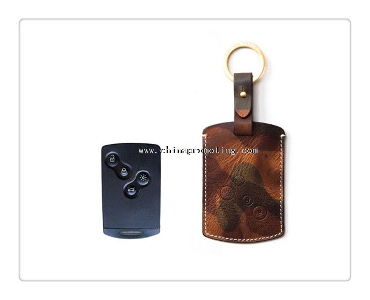 Fob Remote Leather Car Key Case