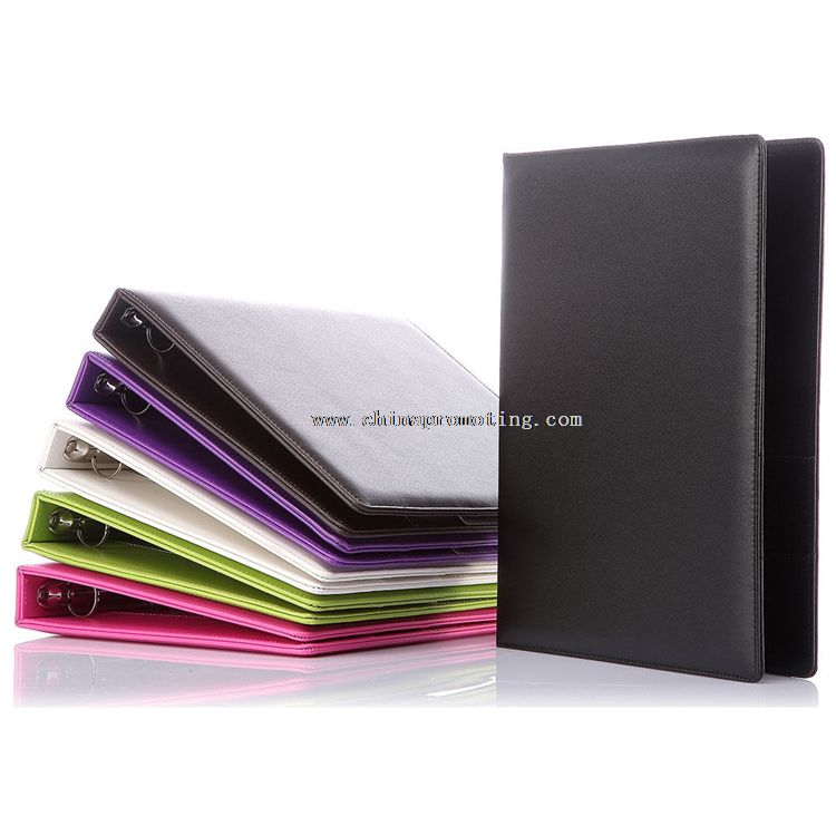 Leather Cover File Folder Portfolio A6 Ring Binder