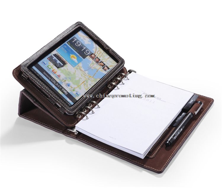 Leather Portfolio with Notepad 6 Ring Binder