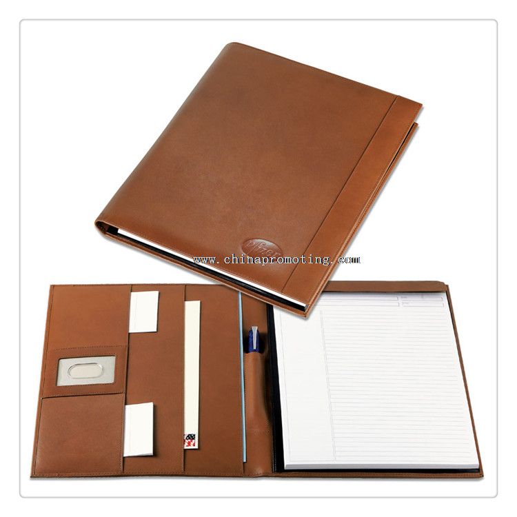 Leather School Folder with Notepad