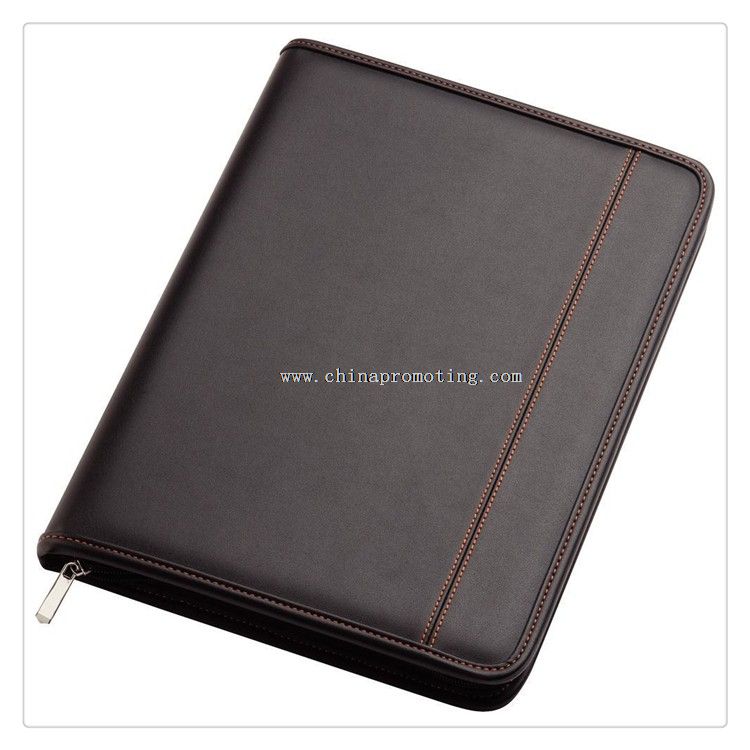 Leather Styled Portfolio File Folder with Calculator