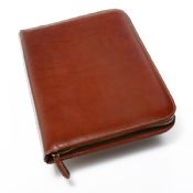 A4 Zippered Leather Portfolio Case images