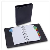 Leder schwarz Ordner Form 6-Ring-Binder images