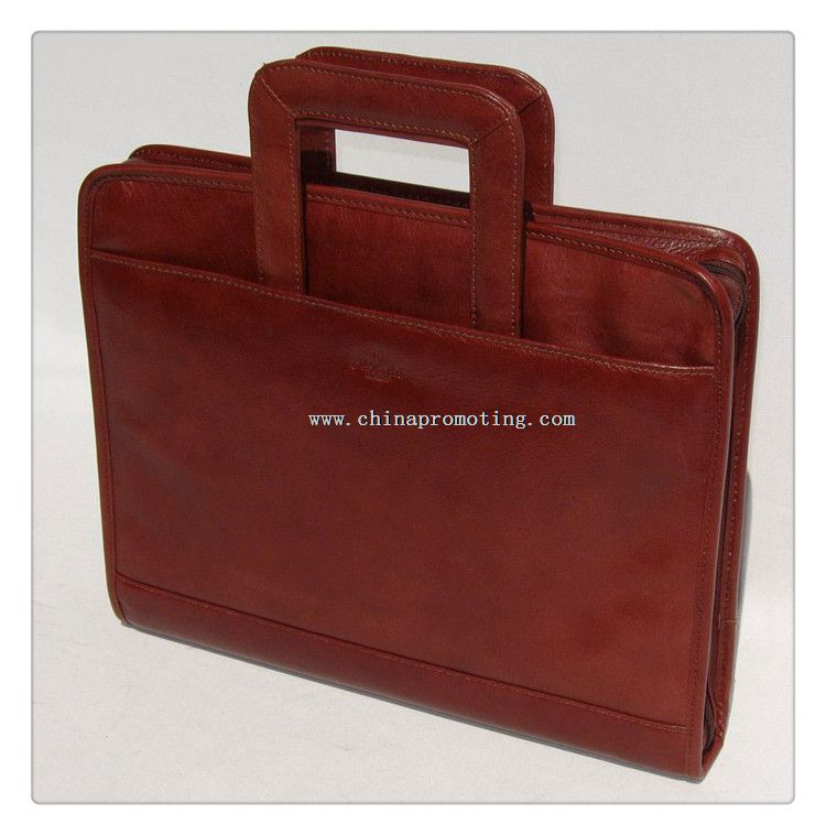 PU Leather Folder with Retractable Handles