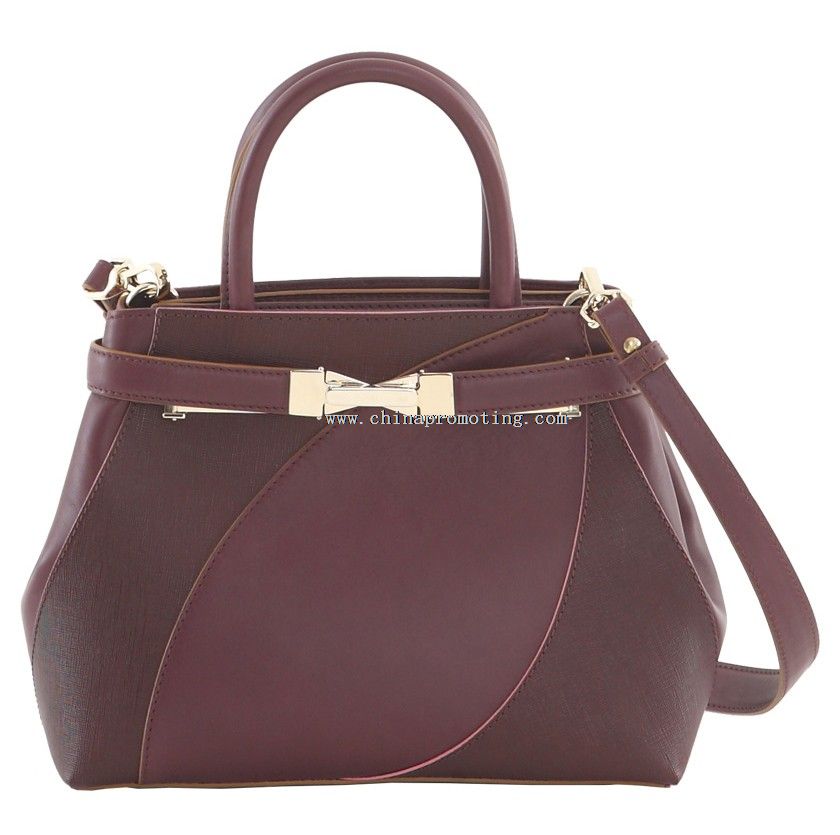 handbag with long shoulder strap