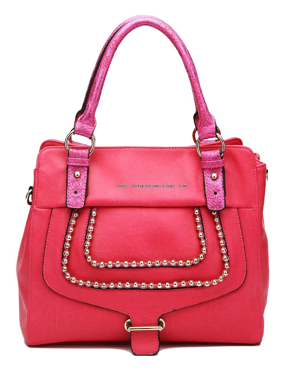 Red color lady handbag