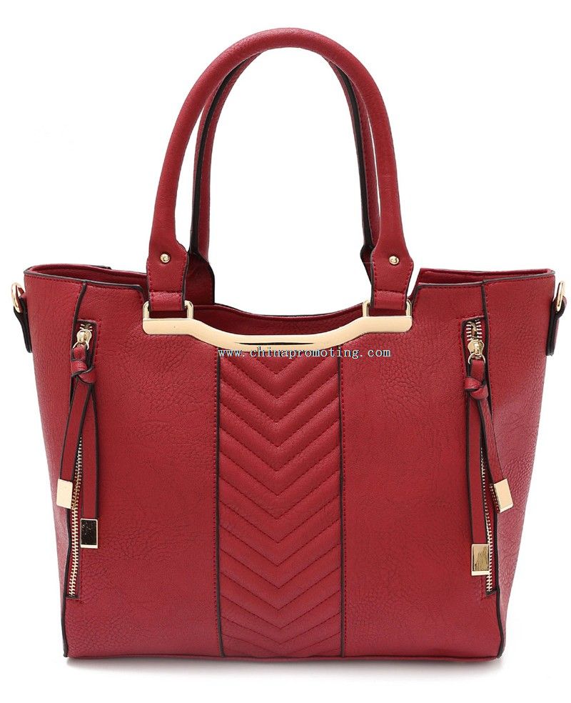 Rød farve ladys håndtaske