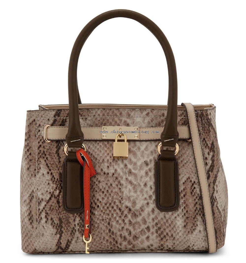 Snakeskin leather bag