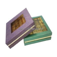 Chocolate Packaging Box With Clear PVC Window Plastic Tray images