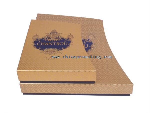 Guld folie stemplet præget Logo papir gave emballage Chokolade Box