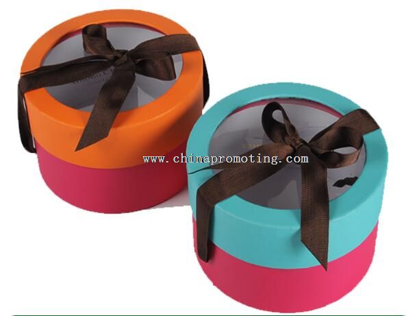 PVC Window On Top Gift Box with Ribbon