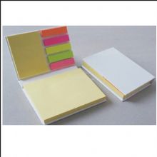 canary paper memo pad with hard cover and flags images