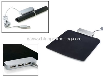 Foldable USB Hub mouse pad