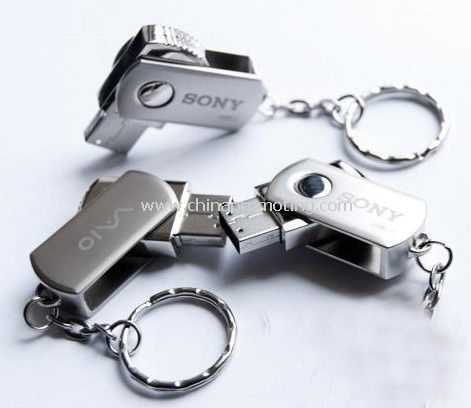 Metallinen avaimenperä USB hujaus kehrä