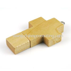 Cross Wooden USB flash drives