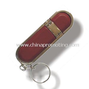 Lecteurs flash USB Keychain de cuir