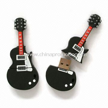 PVC guitarra forma USB Flash Drive