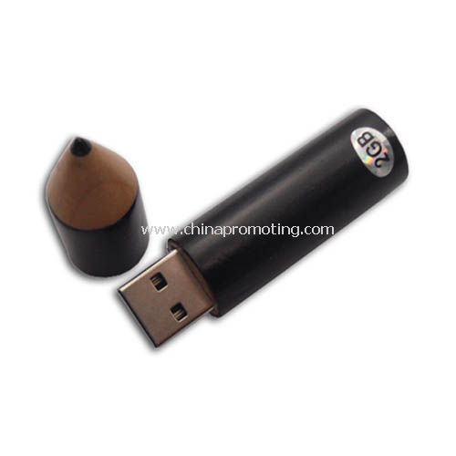 Disco USB pluma de madera