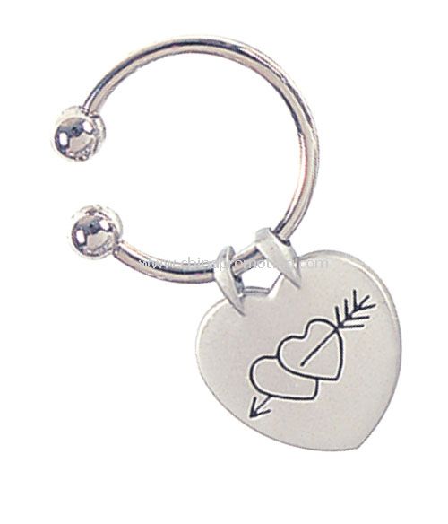 Metal Heart Keychain