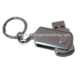 Disco USB de metal con llavero