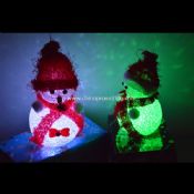 Fargerike blinkende snømann dekorasjon images