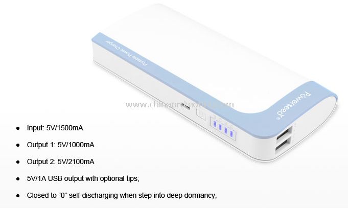 Dobbel usb led display makt bank