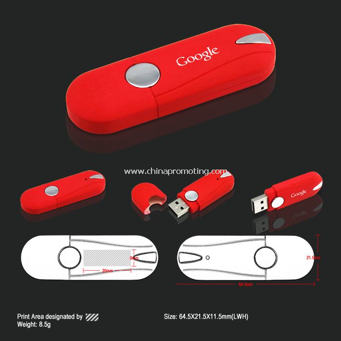 Plastik durumda usb flash sürücü