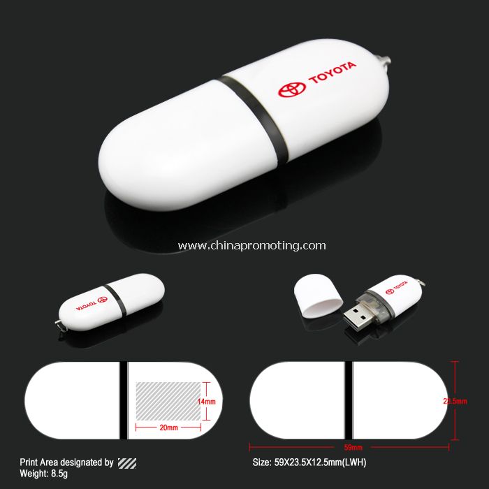 Plastové USB disk s logem