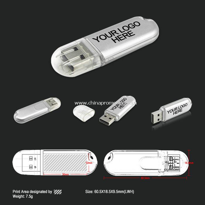 Plastik USB birden parlamak götürmek