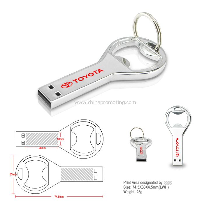 Metal flacon Opener USB şofer