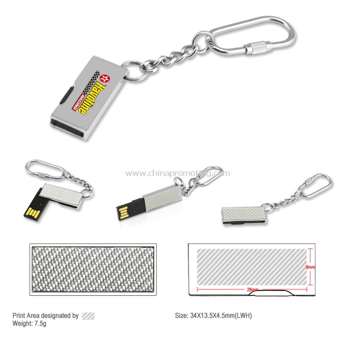 Disc metal USB cu breloc