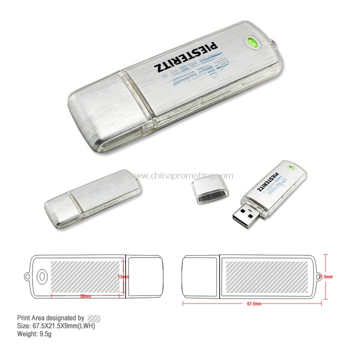 قرص USB معدنية مع الشعار