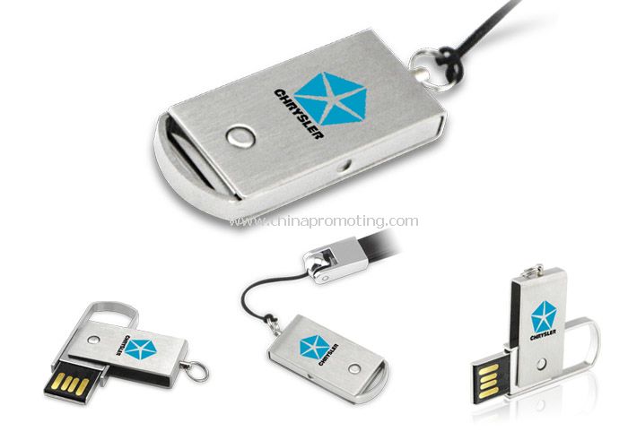 Metal döner USB birden parlamak yuvarlak yüzey