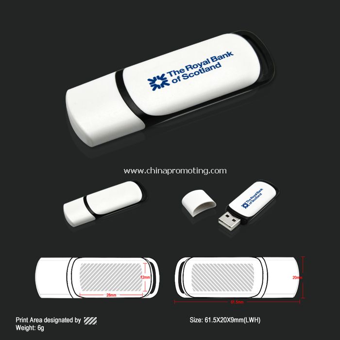 Műanyag USB Drive emblémát