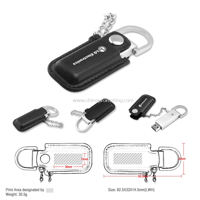 Keychain Leather USB Disk