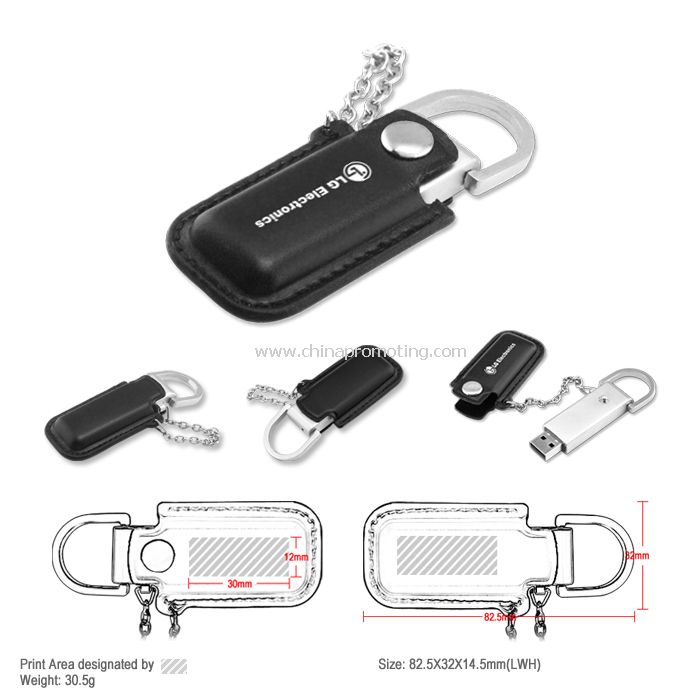 دیسک USB Keychain چرم