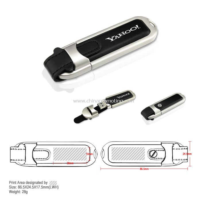Skóra USB błysk przejażdżka