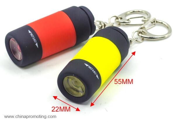 USB charge led keyring torch